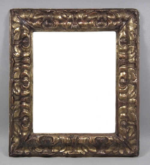 An Italian carved gilt wood rectangular