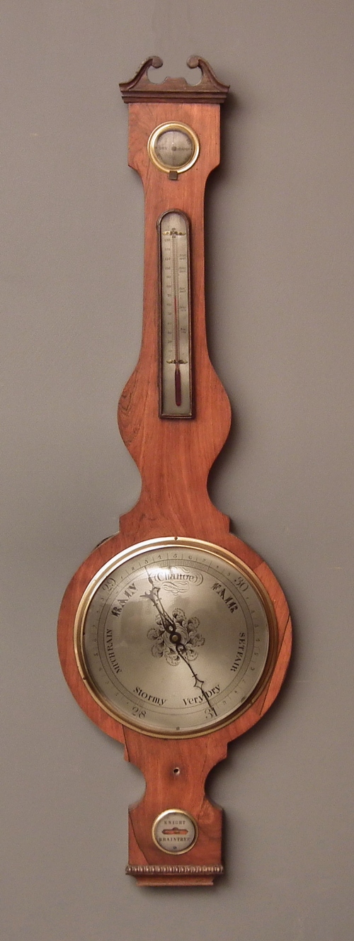 A George III rosewood wheel barometer