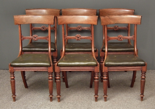 A set of six early Victorian mahogany