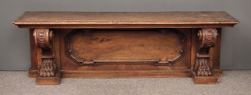 A walnut rectangular bench of 19th 15d507