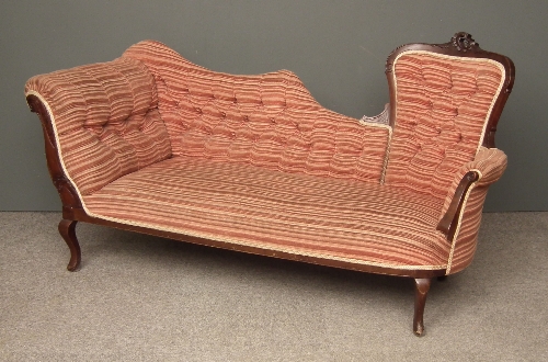 A Victorian mahogany framed three seat