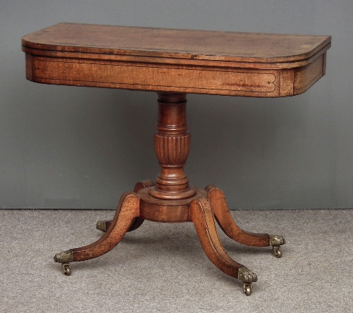 A George IV figured mahogany D-shaped