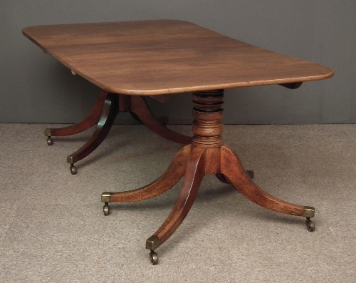 A mahogany twin pedestal dining 15d545