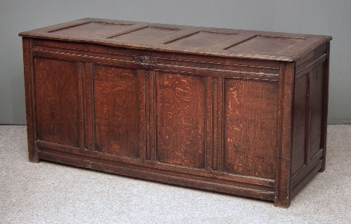 A late 17th Century panelled oak 15d55d