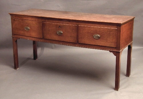 A late 18th Century oak dresser