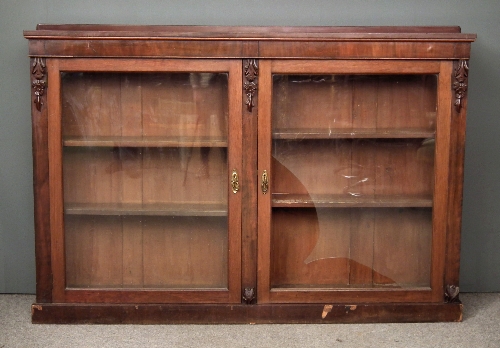 A Victorian mahogany dwarf bookcase