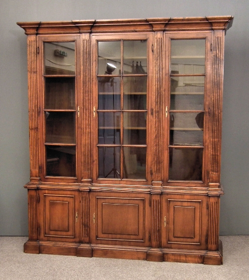 A stained wood bookcase of Georgian