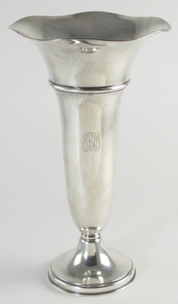 Monumental Sterling Silver Trumpet