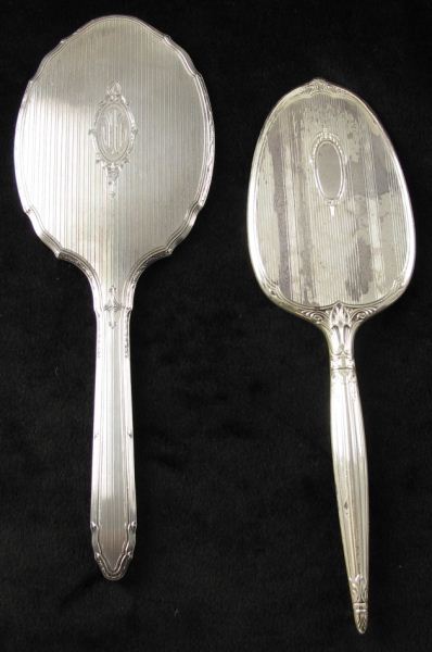 Two Sterling Hand Mirrorsthe first 15d5b6