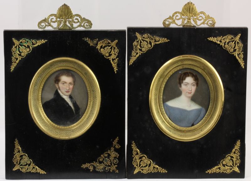 Pair of Miniature Portraits on 15d5cb