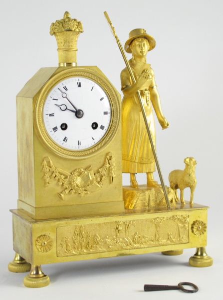 French Bronze Dor Mantel Clock 15d5d7