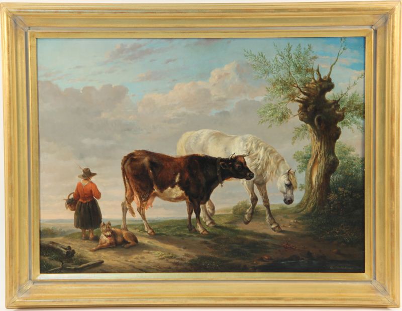 Dutch School Landscape with Animals19th 15d5ef