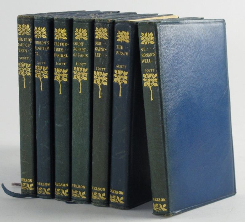 (7) Sir Walter Scott Leather Bound