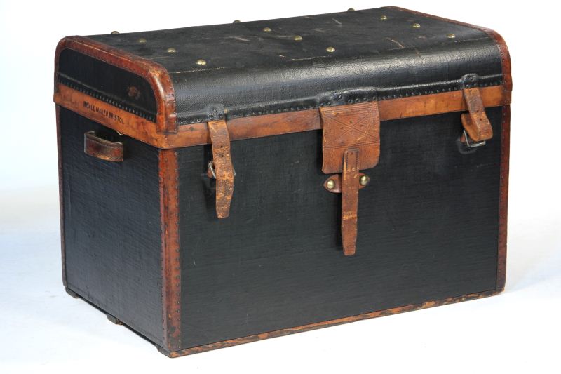 WM. Insall & Sons Leather Steamer Trunklate