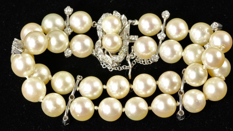 Double Strand Pearl and Diamond