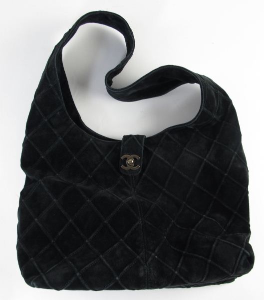 Quilted Suede Hobo Bag Chaneldesigned 15d6ad