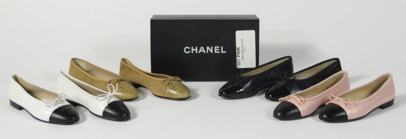 Four Pairs of Ballet Flats Chanelincluding