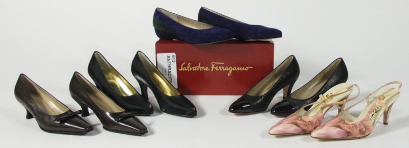 Five Pairs of Shoes Salvatore Ferragamoincluding