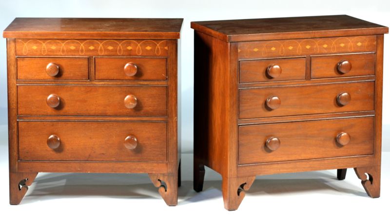 Pair of Inlaid Mahogany Miniature 15d6f9