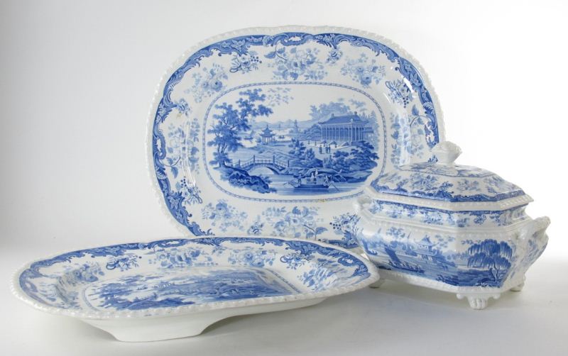 (3) Chinese Marine Porcelain Serving