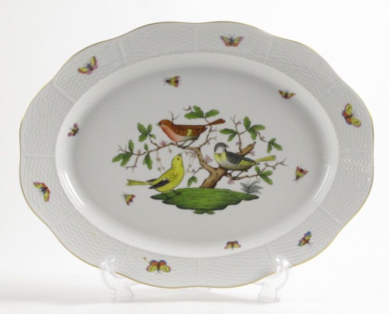 Herend Rothschild Bird Platterbasket