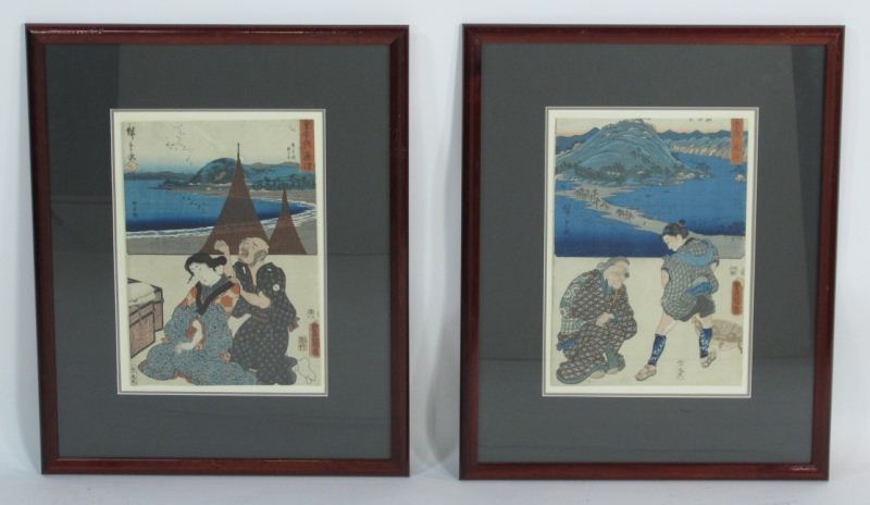 Two Unusual Antique Japanese Printspossibly 15d722