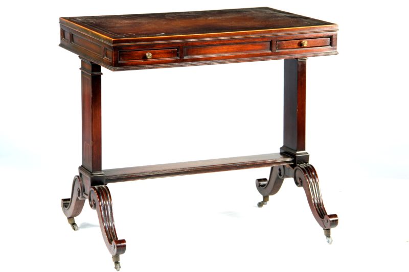 Weiman Leather Top Drink Table20th century