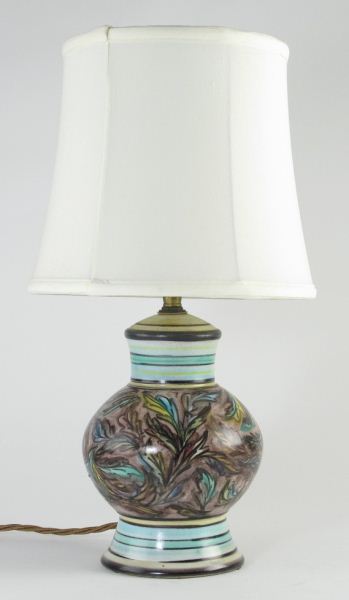 English Pottery Boudoir Lampturquoise