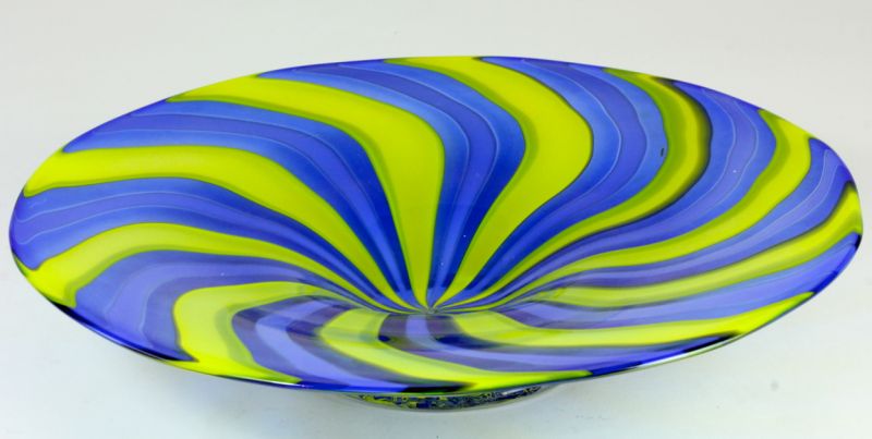 Fritz Lauenstein Art Glass Compoteblown 15d794