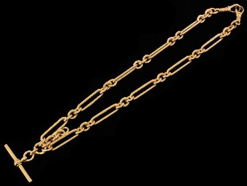 A 9ct rose gold chain and open 15d7fd