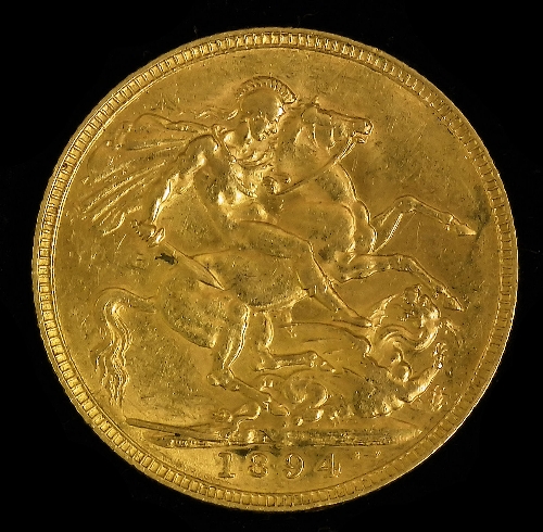 A Victoria 1894 Old head Sovereign