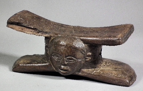 A Tschokwe Janus Head Rest (Angola