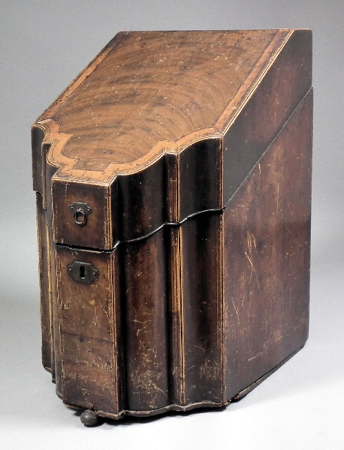 A George III mahogany knife box