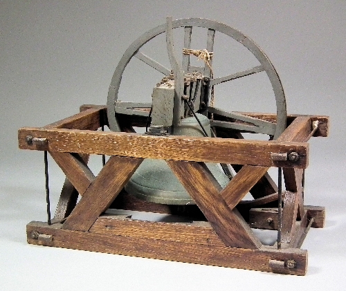 An English oak and bell metal scale