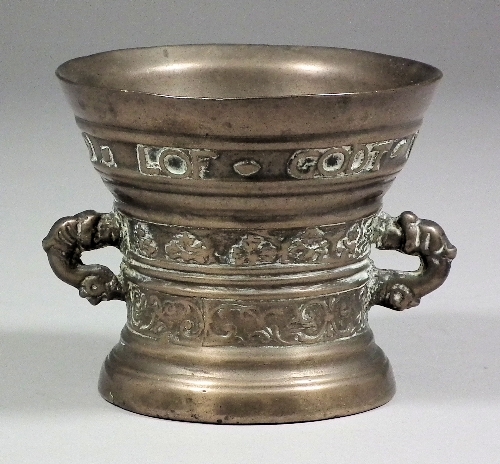 A 17th Century Flemish bell metal two-handled