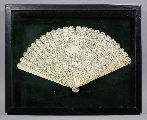 A Chinese Cantonese ivory brise