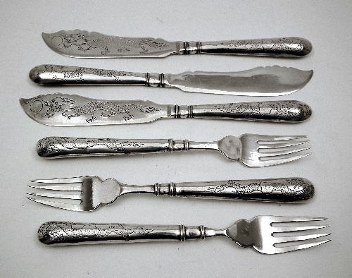 A set of six Chinese silvery metal 15d8fd