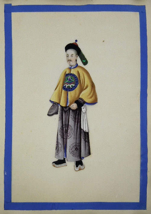 A blue cloth album containing twenty-two