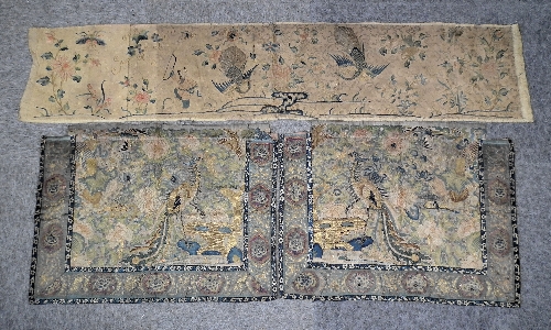 A pair of Chinese silk embroidered 15d90a