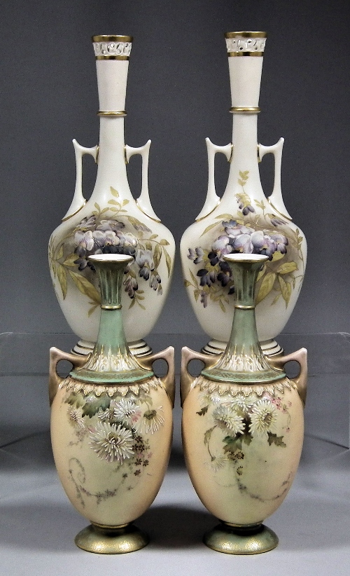 A pair of Royal Worcester porcelain