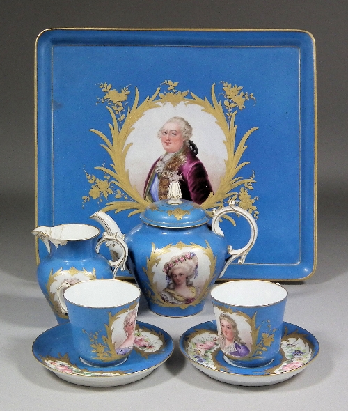 A 19th Century French porcelain cabaret