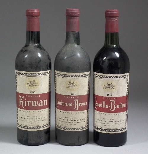 Four bottles of 1945 Chateau Kirwan