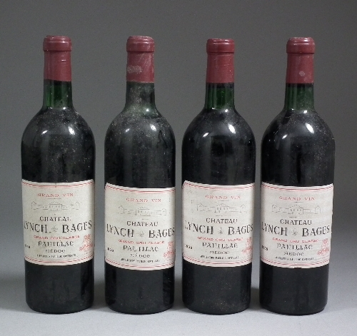Four bottles of 1959 Chateau Lynch Bages
