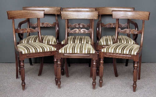 A set of six William IV mahogany