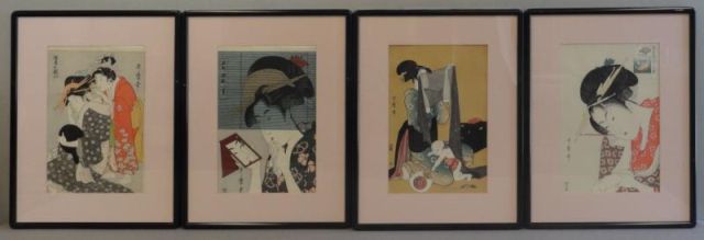 4 Japanese Woodblock Prints From 15da23