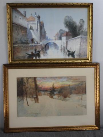 Two Signed Watercolors Beautiful 15da33