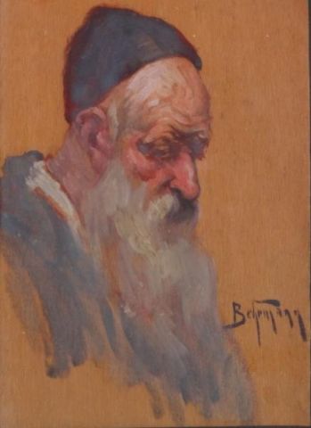 BEHRMANN Adolf Oil on Wood Portrait 15da41