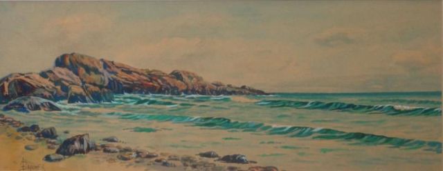 BRICHER Alfred T Watercolor Coastal 15da3a