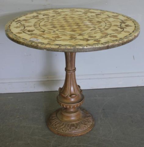 Pietra Dura Pedestal Table.From