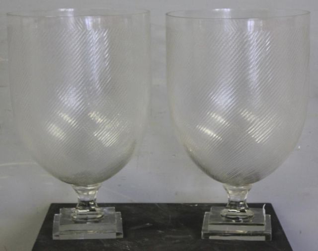 Pair of Large Modern Blown Glass 15da7c